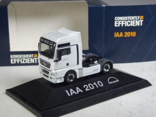(TAN-1) Herpa modelo publicitario MAN tractor para IAA 2010 en embalaje original, raro - Imagen 1 de 2