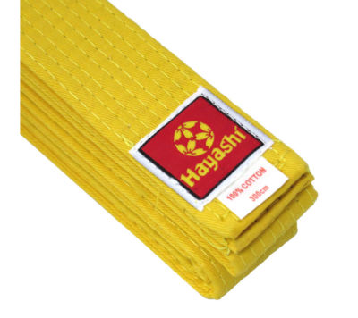 Hayashi Budo Rank Martial Arts Belt, Yellow