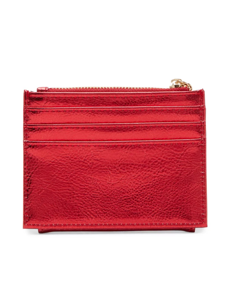 Betsey Johnson Kitsch Candy Bifold Wallet Red Metallic Candy