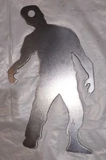 Zombie Silhouette Steel Target Gong 7" X 12" X 1/4"
