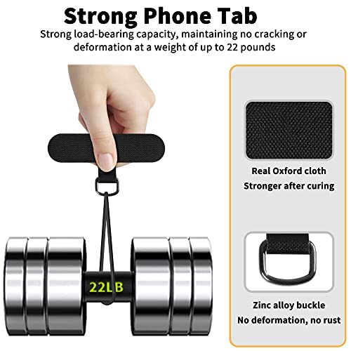Phone Tether Tab für iPhone, Handy Lanyard Patch, Handyband schwarz - Bild 5 von 7