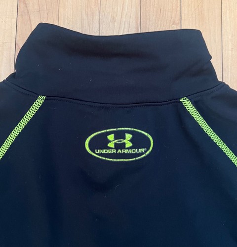 Under Armour 1/4 Zip Long Sleeve ColdGear Blue Mock Neck Pullover - Medium Loose - Picture 12 of 13