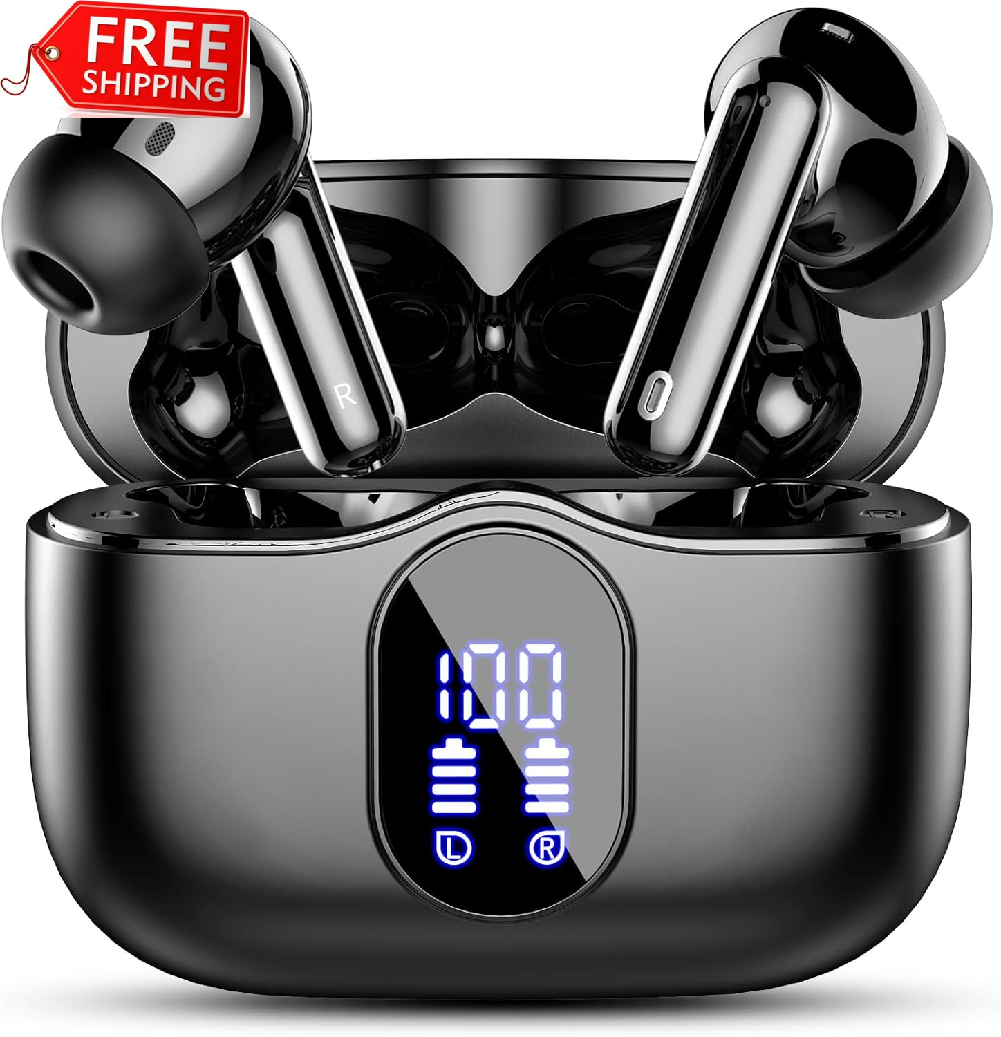 Wireless Earbuds Bluetooth 5.4 Bass Stereo Noise Cancelling Headphones-image