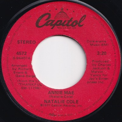 [Japan Used Record] Natalie Cole Annie Mae / Just Can'T Stay Away Capitol Us 457