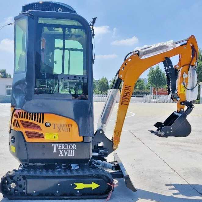 2 Ton New TERROR XVIII Mini Excavator, Kubota D902 Diesel Engine
