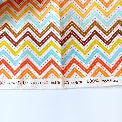 Lot of 2 Moda RJR Cotton Fabric Stripes Chevron Brights 2/3 Yard & 1 Yard - Picture 5 of 13
