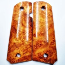 New COLT 1911 Full Size KIMBER Exotic Afzelia Burl Wood Grips Handcraft 144