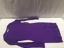 N260 HAUTE MONDE Long Sleeve Ribbed Dress HMD13967 Purple Womens Size Medium