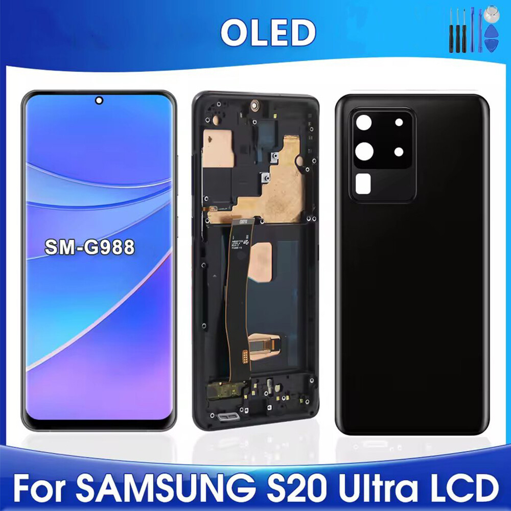 LCD OLED Display Touch Screen For Samsung Galaxy S20 Ultra G988 Digitizer+Frame