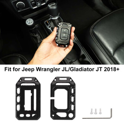 Aluminum Alloy Key Fob Cover Case Protector Shell For Jeep Wrangler JL JT 2018+
