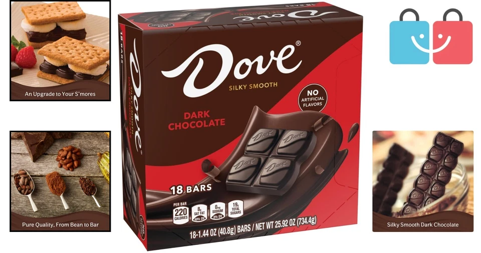 Barritas de chocolate negro certificadas por Rainforest Alliance - 18 barras sabor exquisito Foto 2 de 4