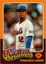2024 Topps Heritage #NAP-11 Francisco Lindor New Age Performers