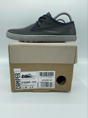 Camper Mens Pursuit Gray Blue Leather Leather Shoes Size 6  display picture 1