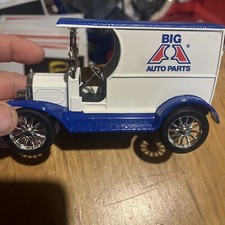 ERTL Big "A" Auto Parts 1912 Delivery Locking Car Bank 7 Die Cast Metal 1/25
