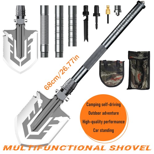 Military Folding Shovel Survival Tactical Emergency Camping Garden Hiking Spade - Picture 21 of 34