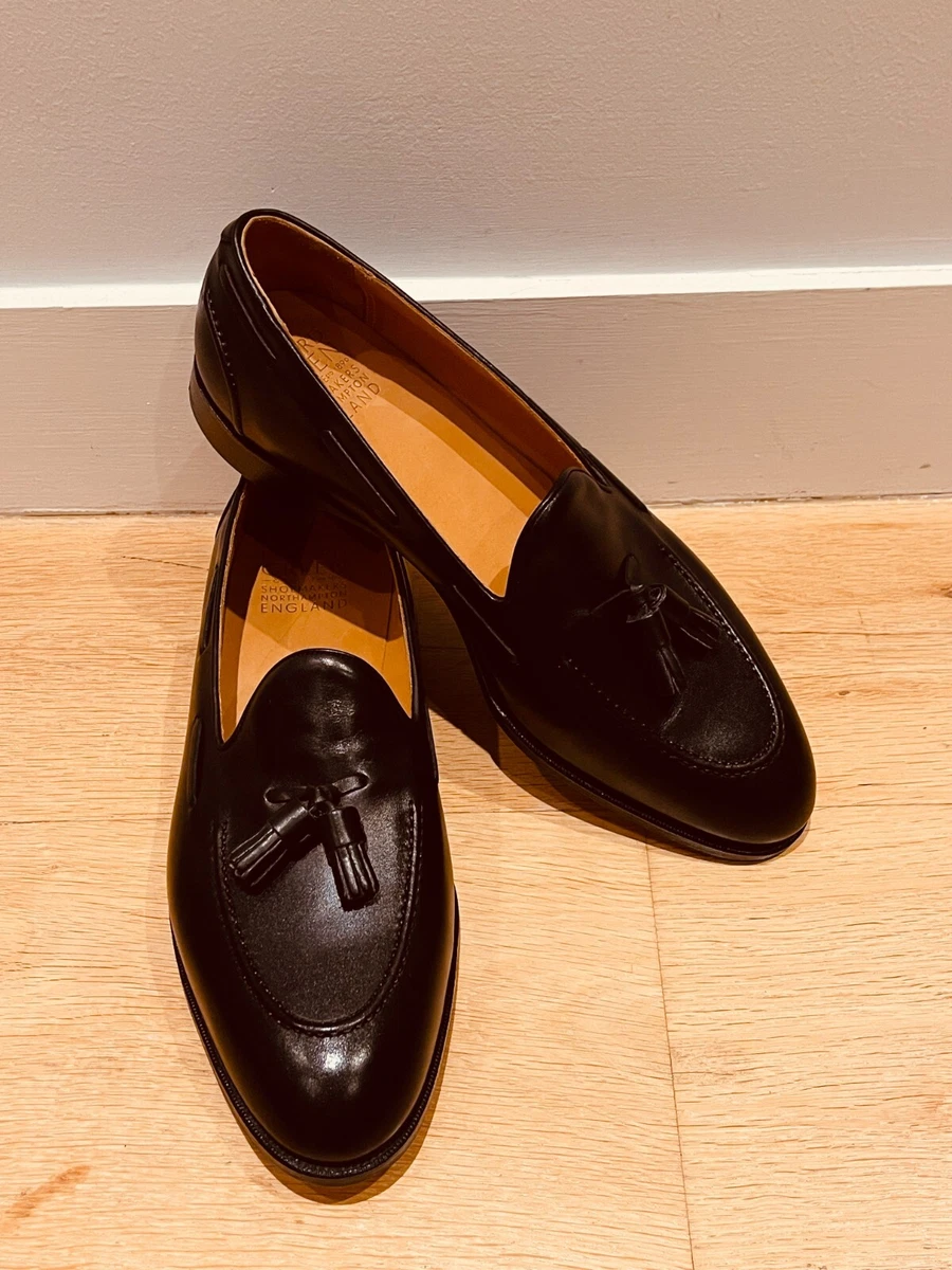 Edward Green Greenwich Black Calf Leather Tassel Loafers Shoes UK 11 EU 45 1115