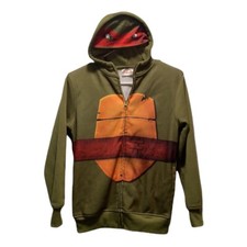 Nickelodeon TMNT L Full Zip Hoodie Boys Size Large 10-12 Blue Green