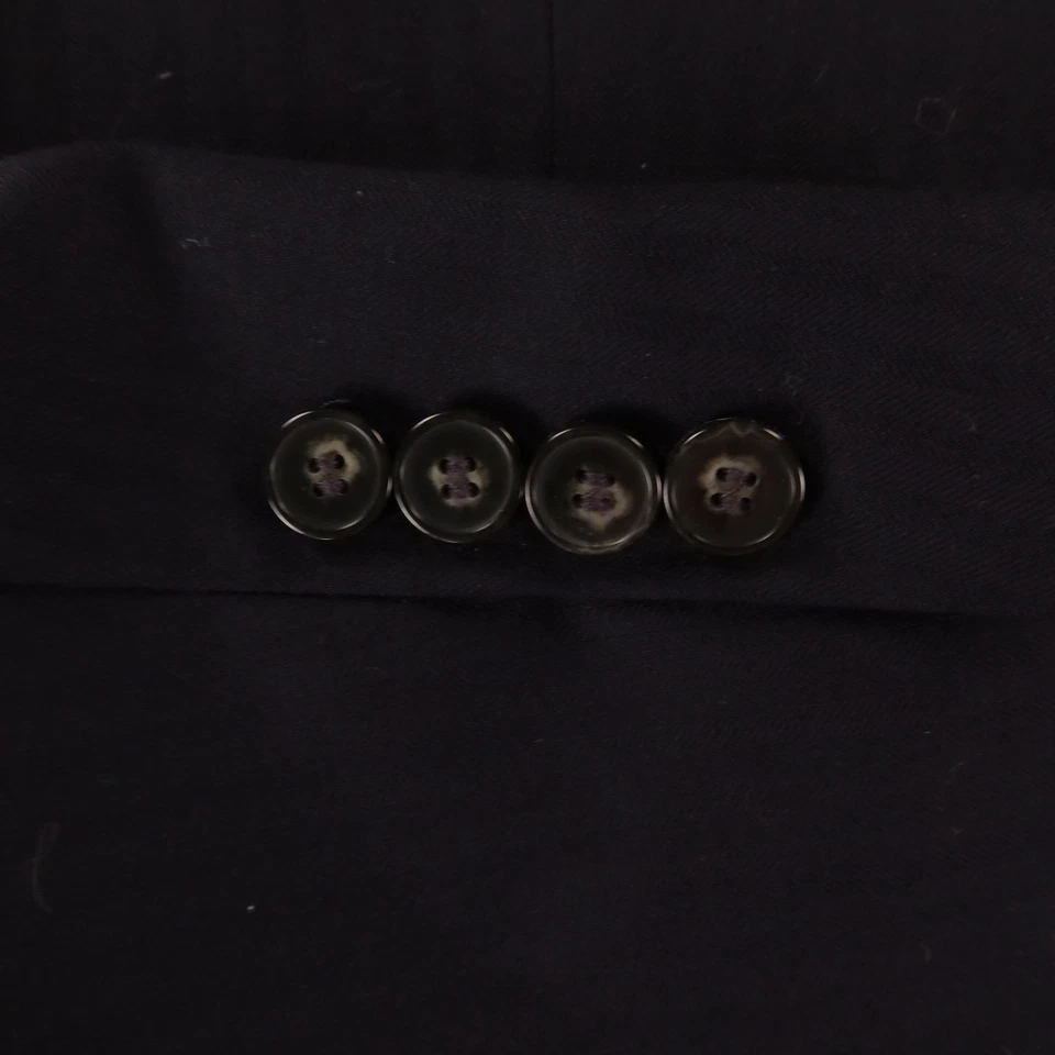 Chaqueta Greg Norman XL Blazer Negro Espiga Auto Rayas 100% Lana 46R Foto 4 de 4