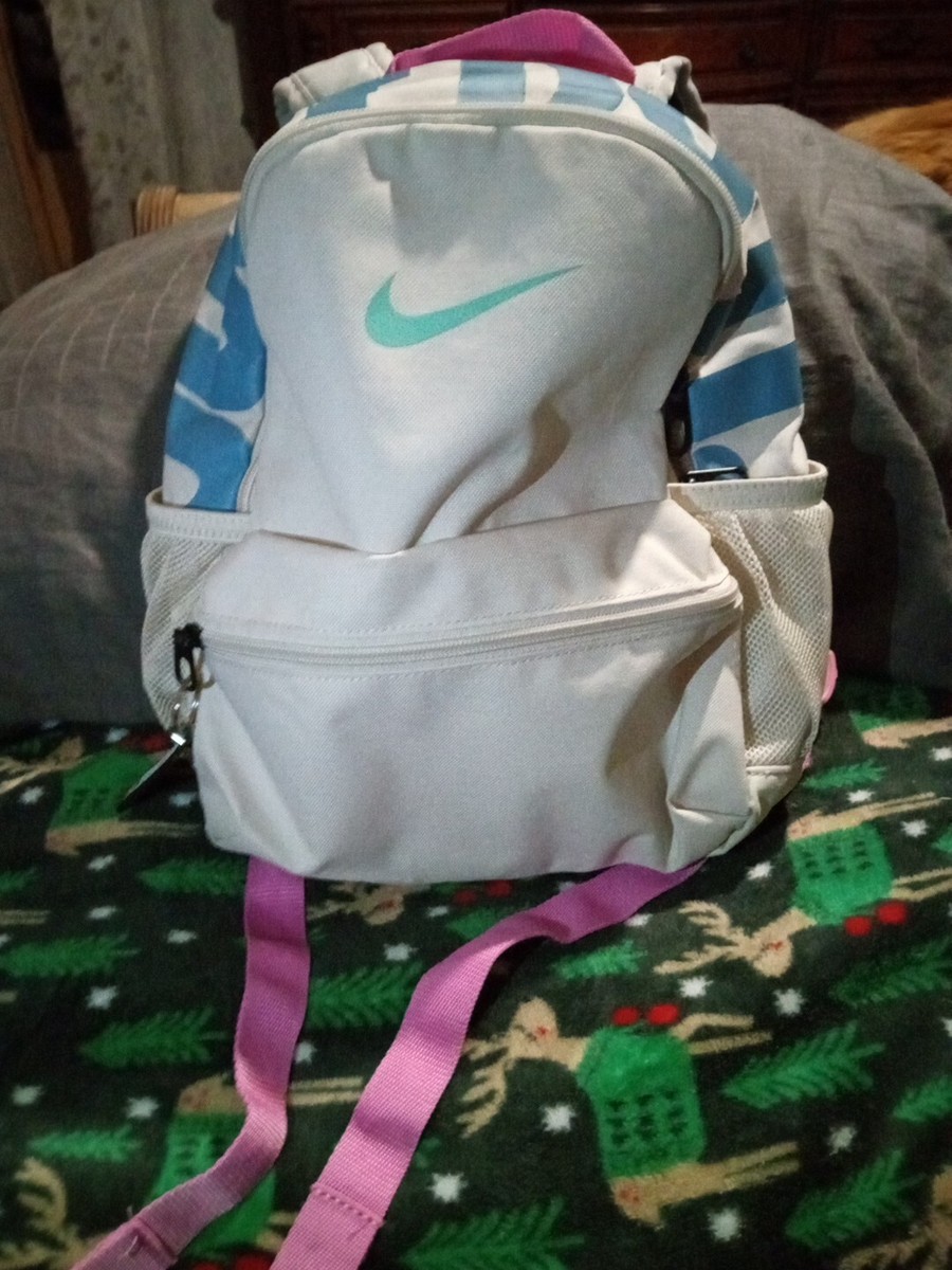 blue and pink nike backpack