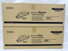 Lot of 2 Xerox Phaser 6360 Black / Magenta Toner Cartridges 106R01219 106R01221