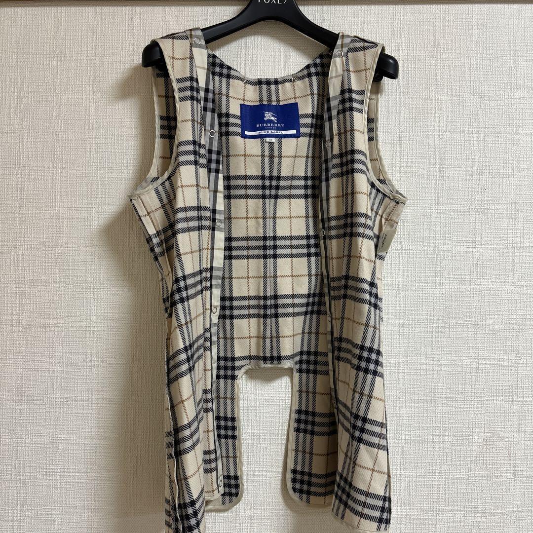 Burberry Blue Label Trench Coat Off-White with Liner Check Pattern Size 38 Women thumbnail 24