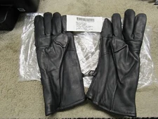 US Military Cold Wet Weather ICW Gloves Black Leather TO 14 Degrees Size 4 NOS