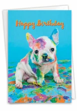 1 Birthday Card with Envelope - Dirty Dog sPuppy C7217ABDG
