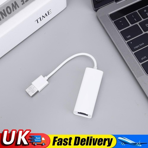 Network Adapter 100Mbps Wired Card USB2.0 100Mbps for Macbook Tablet (White) UK