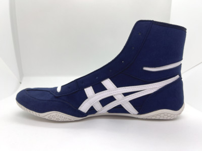 asics Boxing Wrestling Shoes Navy White Line 1083A001 NEW EX-EO