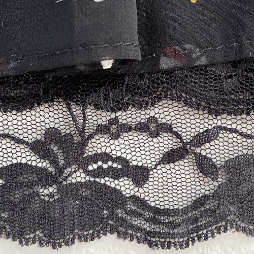 B Darlin Spring Summer Boat & Polka Dot Lace Hem Cami Black Dress Women's Size M - Picture 8 of 16