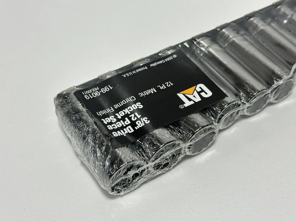 CAT Caterpillar Tools USA 12pc Socket Set 3/8 Drive DEEP Metric 8-19mm, 12-Point - image 2 of 4