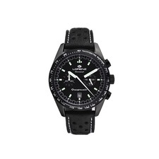 Lorenz GranPremio 030251FF Cronografo da uomo in pelle nera con casco