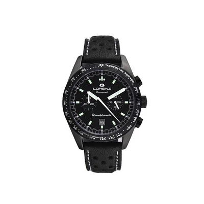 Orologio Uomo BENYAR Cronografo Quarzo Cinturino In Vera Pelle Marrone Quadrante Nero 45mm 3ATM