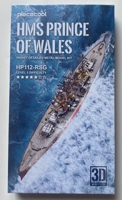 Piececool HMS Prince of Wales 3D Highly Detailed Metal Model Kit. New.