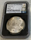 1904-O Morgan Silver Dollar MS63 NGC Original Bag Fragment - Original Bag Series