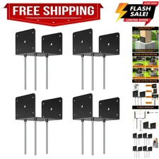 6x6 Concrete Post Base4 PCS, Deck Post Base Holder Ground Spike for Concrete,...