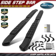 4.25 Textured Black Steel Sidestepbars For Dodge Ram 1500 2500 3500 Crew Cab 4.25 Textured Black Steel Sidestepbars For Dodge Ram 1500 2500 3500 Crew Cab