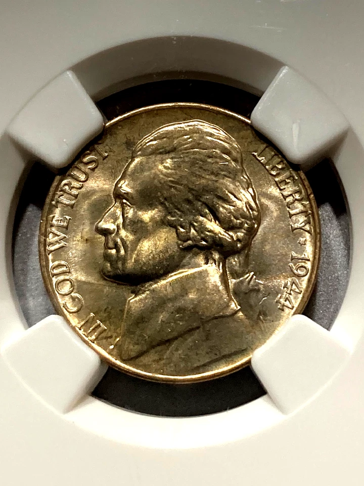 1944-D NGC MS67 5FS JEFFERSON NICKEL FULL STEPS SUPERB GEM MS-6 FULL STEPS!!! - Image 2 of 4