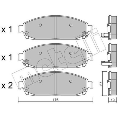 METELLI Bremsbeläge Bremsbelegsatz vorne für Jeep Commander Grand Cherokee III