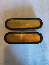93-97 Honda Del Sol Front Left Right Bumper Side Reflectors Amber Stanley 0906
