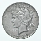 (1) XF 1927-D Peace Silver Dollar 90% - Extra Fine - Denver Mint *3235