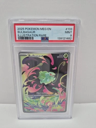 Bulbasaur - Illustration Rare ME01: Mega Evolution 133/132  PSA 9 Pokemon