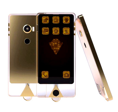 CryptoData Impulse K1 Blockchain verschlüsseltes Kryptodaten Smartphone Neu GOLD