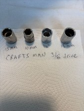 Lot Of Craftsman Sockets 2 13mm 1 10 Mm 1 12 Sockets 38 Drive All 38 Drive
