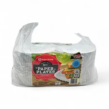 Super Strong Heavy Duty 9" Compostable Paper Plates 600-Count