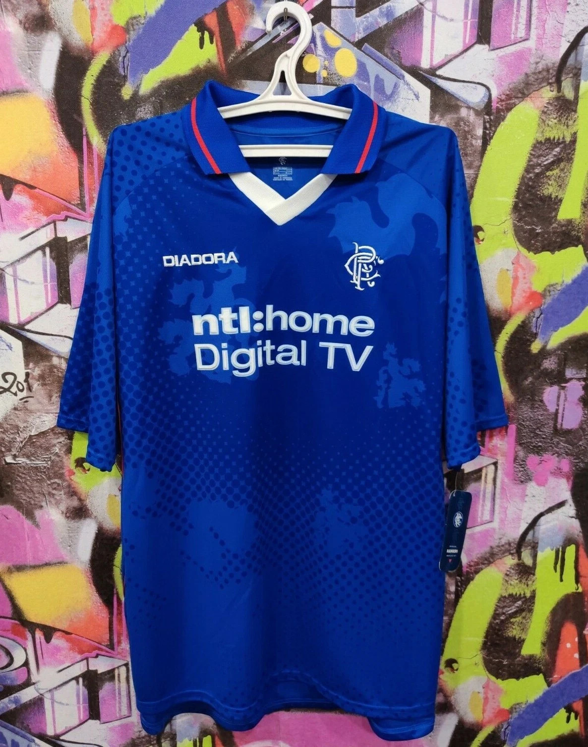 Rangers 2002 2003 Home Shirt Football Soccer Jersey Diadora Vintage Men's sz 3XL