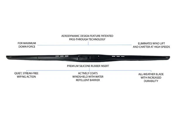 For Dodge Ram 1500 02-08 PIAA Aero Vogue Premium Silicone 24" Black Wiper Blade Foto 4 de 4