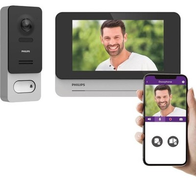 Philips WelcomeEye Wireless Video-Türsprechanlage Bluetooth, WLAN Komplett-Set