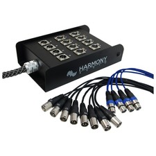 Harmony Audio HA-SB1225 XLR Snake Cable 12 Channel - 25 Feet 8 Send, 4 Returns 