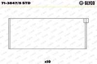 Pleuellagerschale FÜR VW - Glyco 71-3847/5 STD
